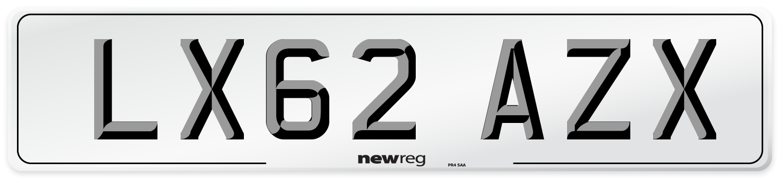 LX62 AZX Number Plate from New Reg
